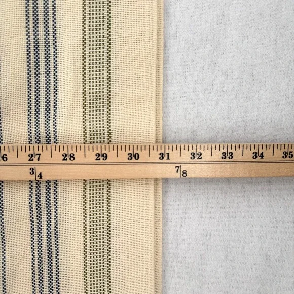 ESCUDO 100% Pima Cotton Handmade in Peru Scarf Cream Blue Stripe Fringe - Picture 12 of 14